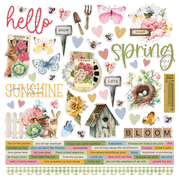 Simple Stories - Simple Vintage Spring Garden - 12x12 Cardstock Sticker Sheet