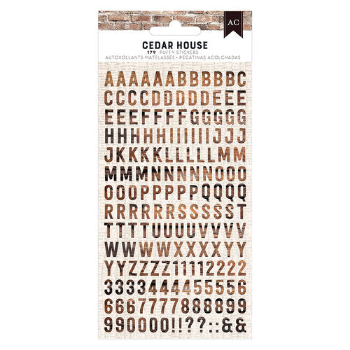 American Crafts - Cedar House - Puffy Alphabet Sticker