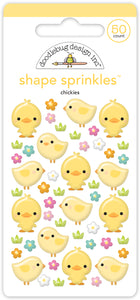 Doodlebug Design - Bunny Hop - Chickies Shape Sprinkles