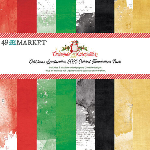 49 and Market - Christmas Spectacular - Colored Foundations - 12x12 Pack