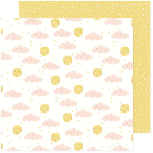 American Crafts - Hello Little Girl 12x12 Cardstock - Clouds