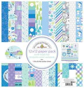 Doodlebug Design - Snow Much Fun  - 12x12 Collection Paper Pack