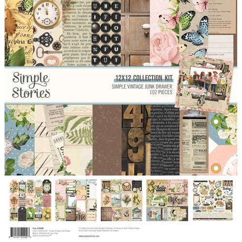Simple Stories - Simple Vintage Junk Drawer - 12x12 Collection Kit