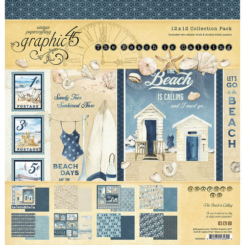 Graphic 45 - The Beach is Calling -  12x12 Collection Pack
