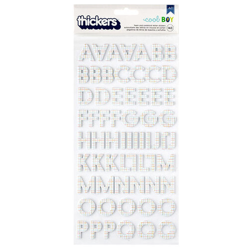 American Crafts - Pebbles - Cool Boy Alphabet Thickers