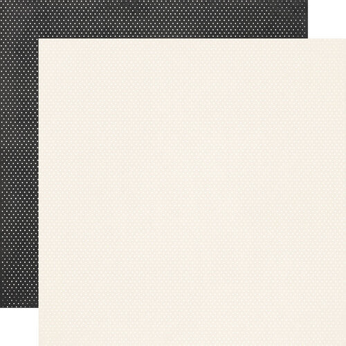 Simple Stories - Simple Vintage Essentials Color Palette - 12x12 Cardstock Cream & Black Dots