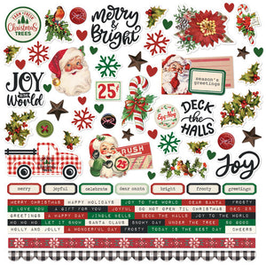 Simple Stories - Simple Vintage Dear Santa - 12x12 Sticker Sheet