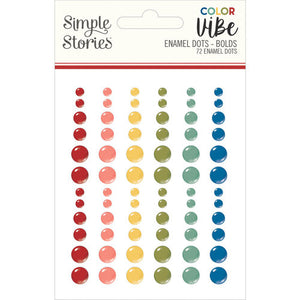 Simple Stories  - Color Vibe - Enamel Dots - Bolds