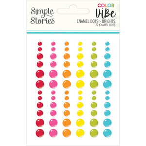 Simple Stories  - Color Vibe - Enamel Dots - Brights