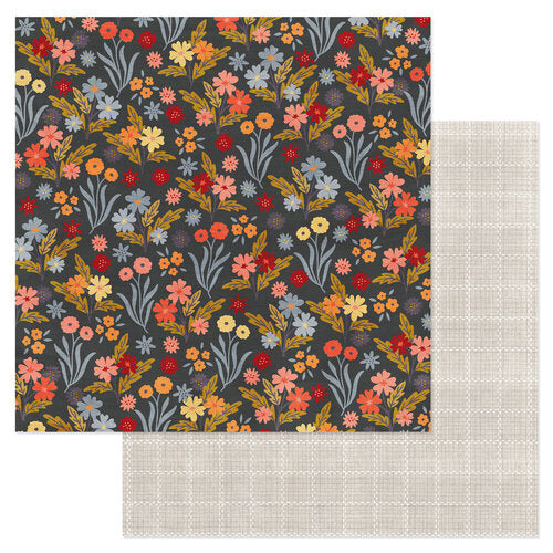 American Crafts - Fall 12x12 Cardstock - Colorful Floral
