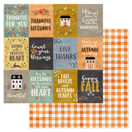 American Crafts - Fall 12x12 Cardstock - Tiny Frameables
