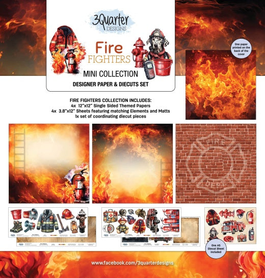 3Quarter Designs - Fire Fighter - 12 x 12 Paper Pack