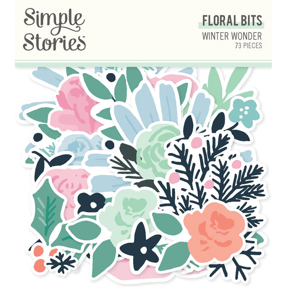 Simple Stories - Winter Wonder - Floral Bits & Pieces