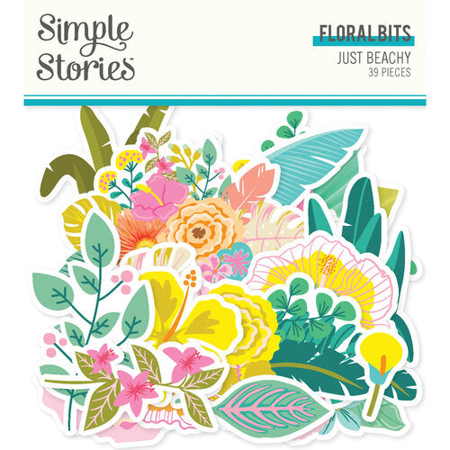 Simple Stories - Just Beachy - Floral Bits & Pieces