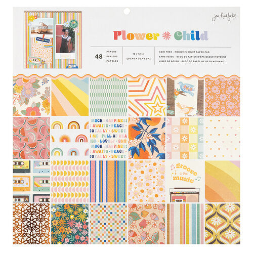 American Crafts - Jen Hadfield Flower Child - 12x12 Paper Pad