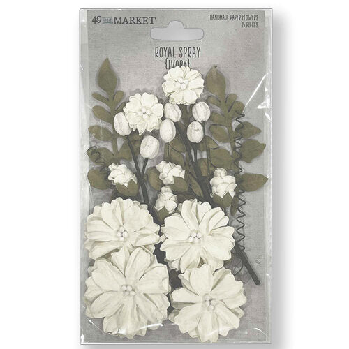 49 and Market - Royal Spray Paper Flowers - Ivory