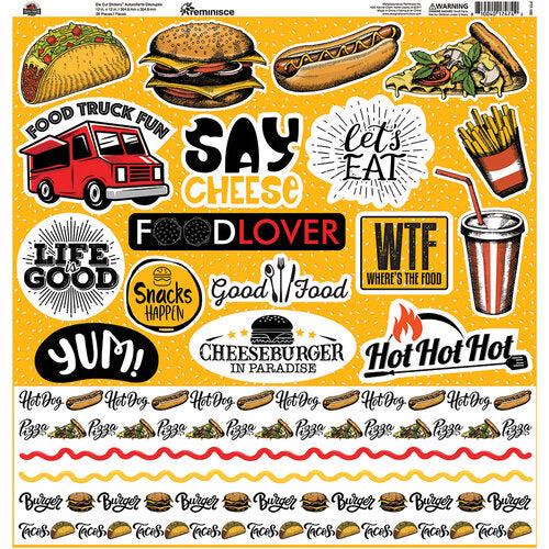 Reminisce - Food Truck Fest - 12x12 Sticker Sheet