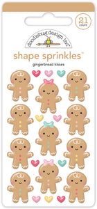 Doodlebug Design - Gingerbread Kisses - Gingerbread Kisses Shape Sprinkles