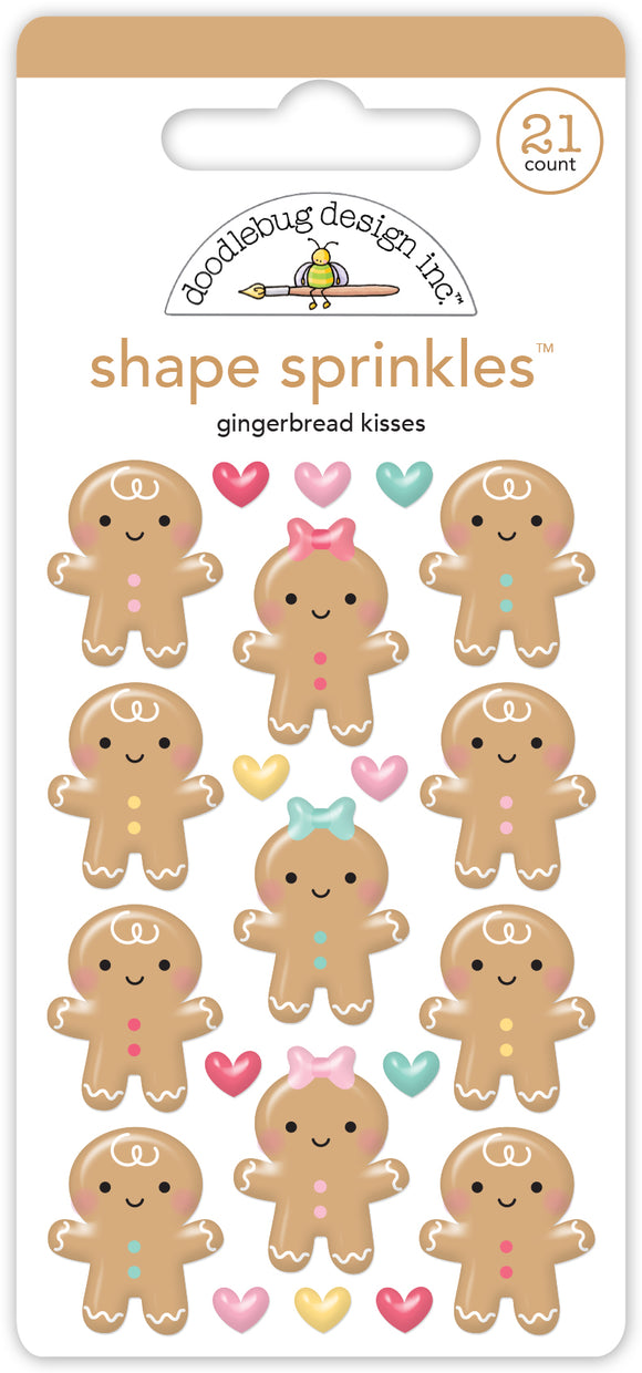 Doodlebug Design - Gingerbread Kisses - Gingerbread Kisses Shape Sprinkles