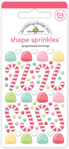 Doodlebug Design - Gingerbread Kisses - Gingerbread Trimmings Shape Sprinkles