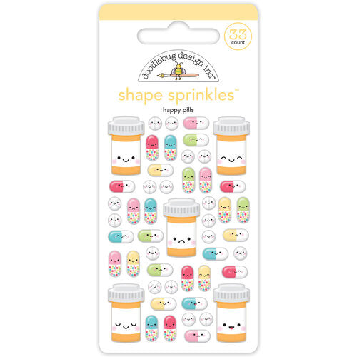 Doodlebug Design - Happy Healing - Happy Pills Shape Sprinkles