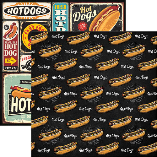 Reminisce - Hotdogs - 12 x12 Paper