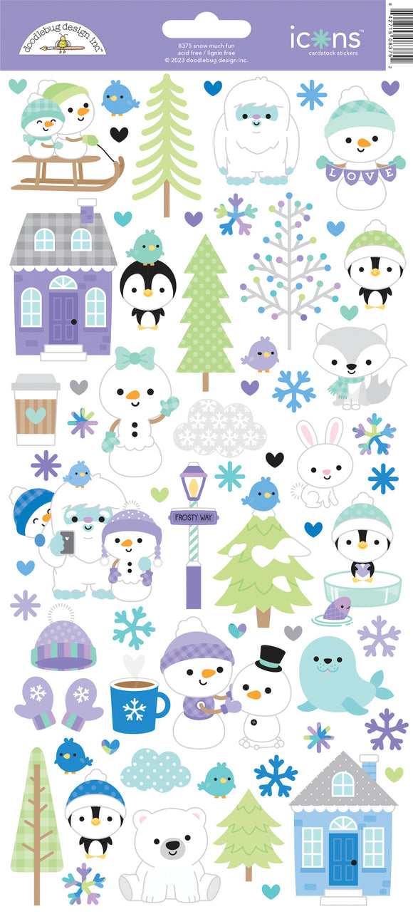 Doodlebug Design - Snow Much Fun - Icons Sticker