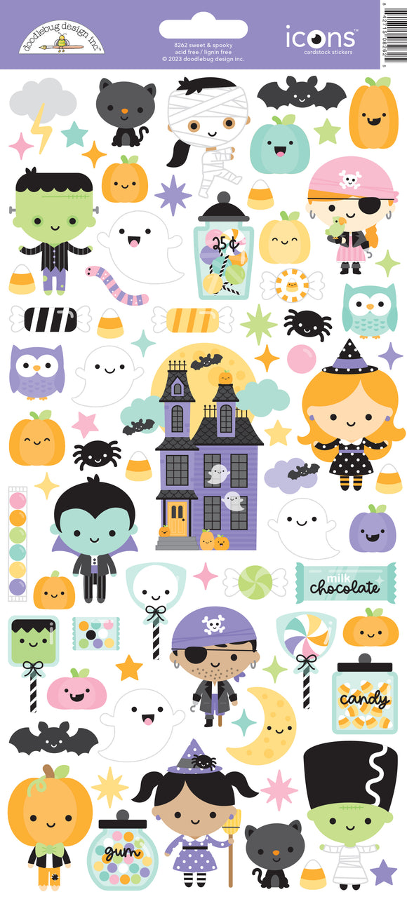 Doodlebug Design - Sweet & Spooky - Icons Sticker