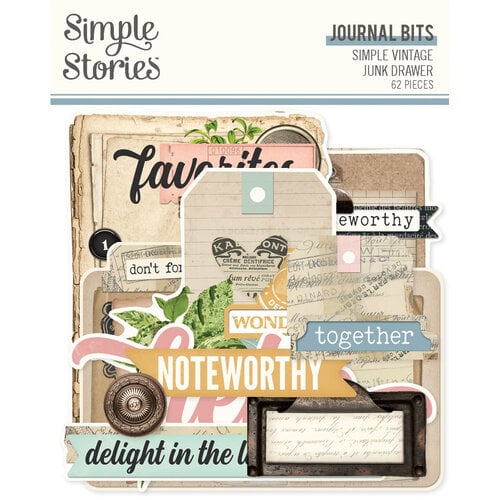 Simple Stories - Simple Vintage Junk Drawer -  Journal Bits & Pieces