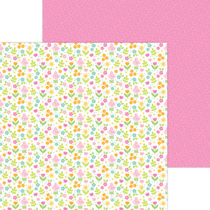 Doodlebug Design Bunny Hop 12x12 Double-Sided Cardstock - May Flowers