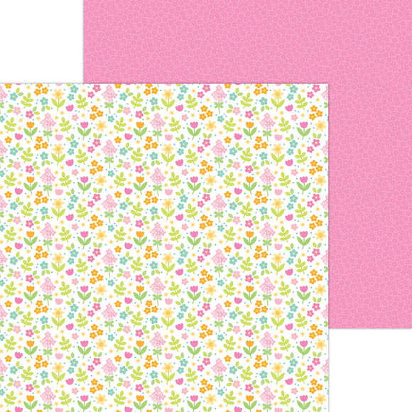 Doodlebug Design Bunny Hop 12x12 Double-Sided Cardstock - May Flowers