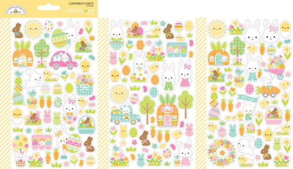 Doodlebug Design - Bunny Hop - Mini Icons Stickers