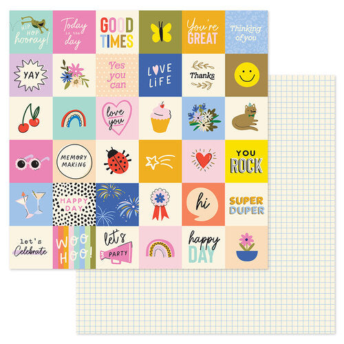 American Crafts - Life of the Party 12x12 Cardstock - Woo Hoo