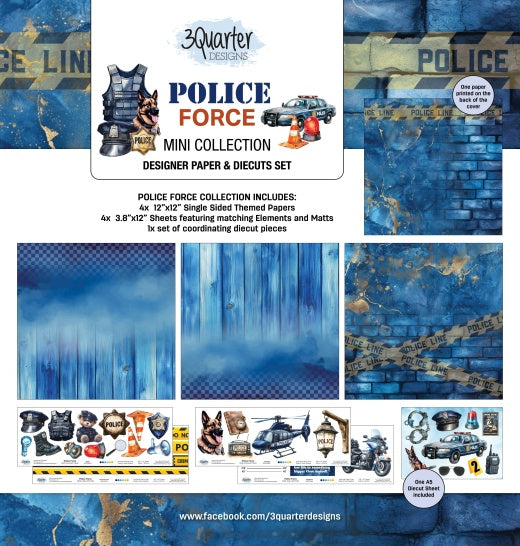 3Quarter Designs - Police Force - 12 x 12 Paper Pack
