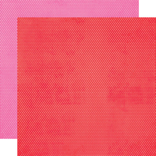 Simple Stories - Simple Vintage Essentials Color Palette - 12x12 Cardstock Red & Pink Dots
