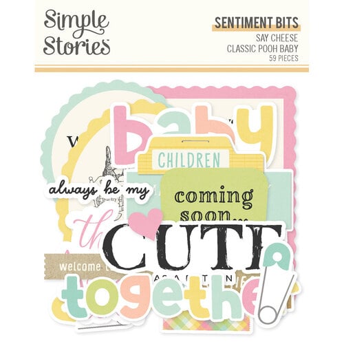 Simple Stories - Say Cheese Classic Pooh Baby-  Sentiment Bits & Pieces