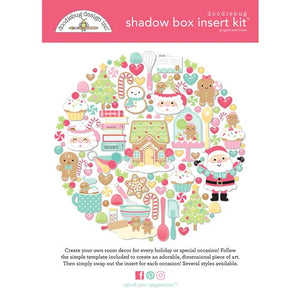 Doodlebug Design - Shadow Box Insert Kits - NEW Gingerbread Kisses