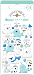 Doodlebug Design - Snow Much Fun - Snow Cute Shape Sprinkles
