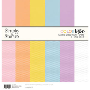 Simple Stories - Color Vibe Textured Cardstock kit - Spring
