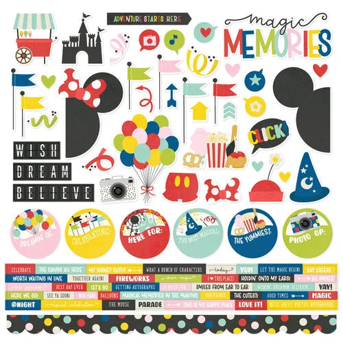 Simple Stories - Say Cheese Magic - 12x12 Sticker Sheet