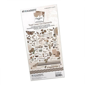 49 and Market - Color Swatch Laser-Cut Elements - Toast