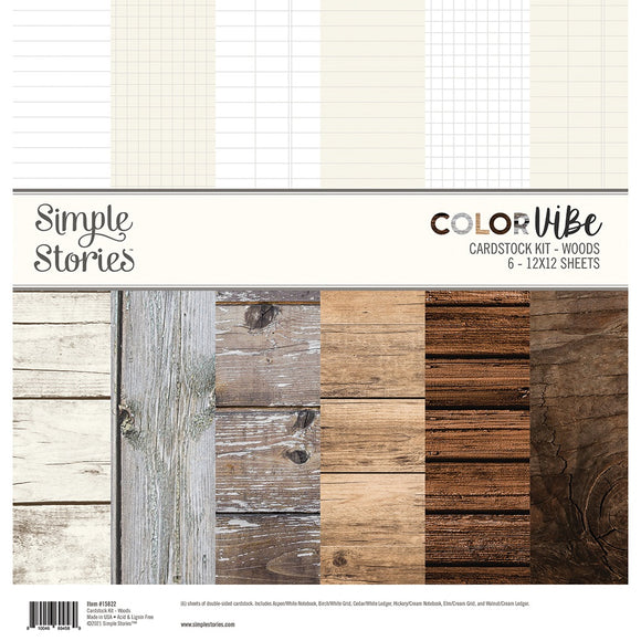 Simple Stories - Color Vibe Woods Cardstock kit