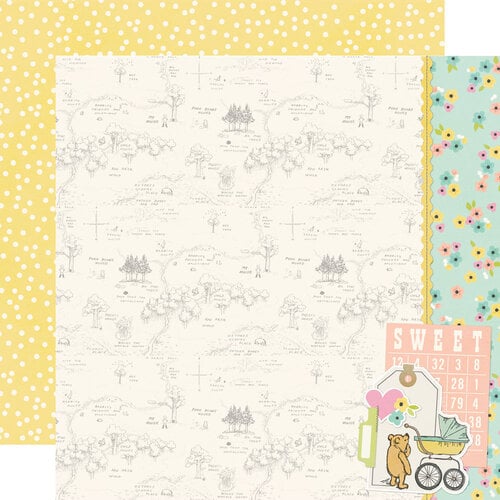 Simple Stories - Say Cheese Classic Pooh Baby - Worth the Wait 12x12 Cardstock