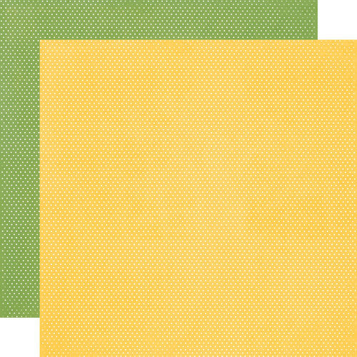 Simple Stories - Simple Vintage Essentials Color Palette - 12x12 Cardstock Yellow & Green Dots