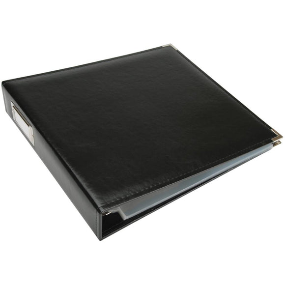 We R Memory Keepers 12x12 Faux Leather Photo Album - 3-Ring Binder With 5 Page Protectors, Gold