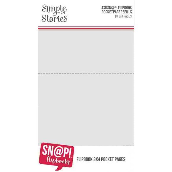 Simple Stories SN@P 4x6 Flipbook Pages - 3x4 Pack