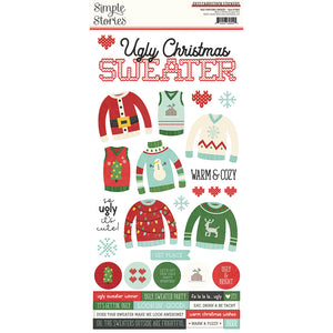 *SALE* Simple Stories - Ugly Christmas Sweater - 6x12 Cardstock Stickers