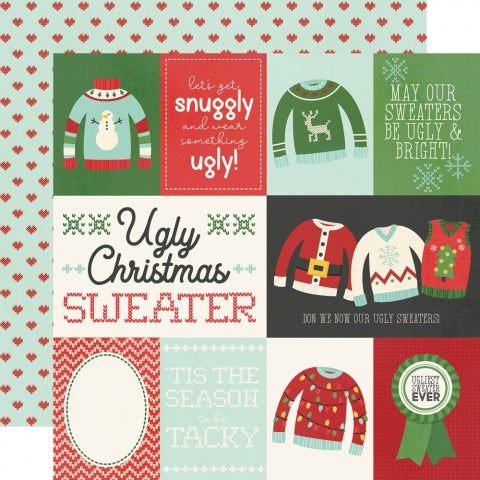 *SALE* Simple Stories - Ugly Christmas Sweater - Element Cards 12x12