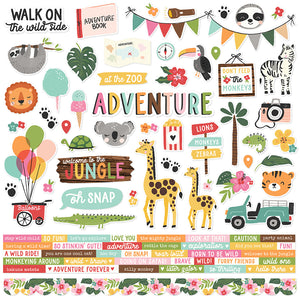 Simple Stories - Into The Wild - 12x12 Sticker Sheet