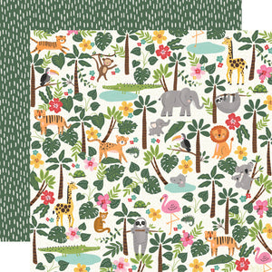 Simple Stories - Into The Wild - Welcome To The Jungle - 12 x 12 Cardstock Paper